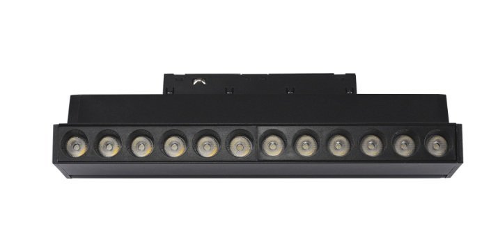 SPOT MOVIL P/RIEL MAGNETICO MODULAR 12W 3000K NEGRO